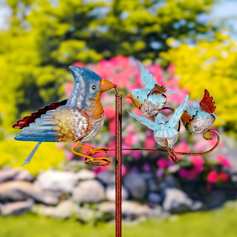 49 Inch Tall Momma and Baby Metal Garden Stake