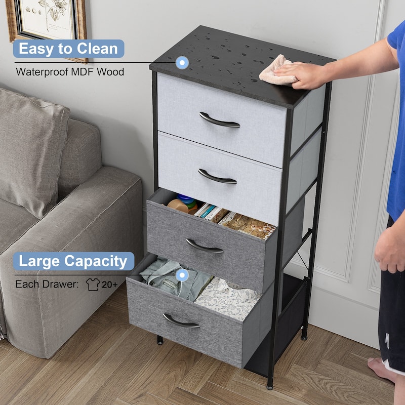 Crestlive Products Household 5-Drawer Vertical Dresser Storage Chest