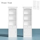 preview thumbnail 13 of 48, Large Entertainment Center Bookshelves 57x38 inch Hutch Space for TV