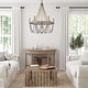 preview thumbnail 4 of 8, Farmhouse 6-Light Empire Wagon Wheel Chandelier for Dining Living Room - D25.5'' x H97.5''