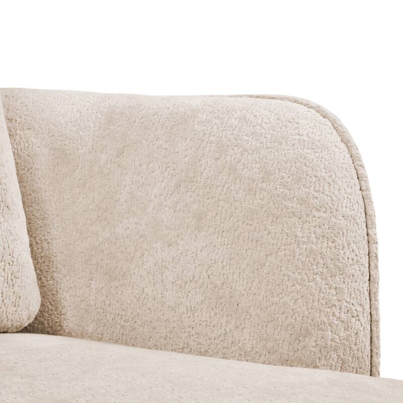 Modern Set of 2 Chenille Wooden Swivel Barrel Chair Upholstered Ergonomic Design
