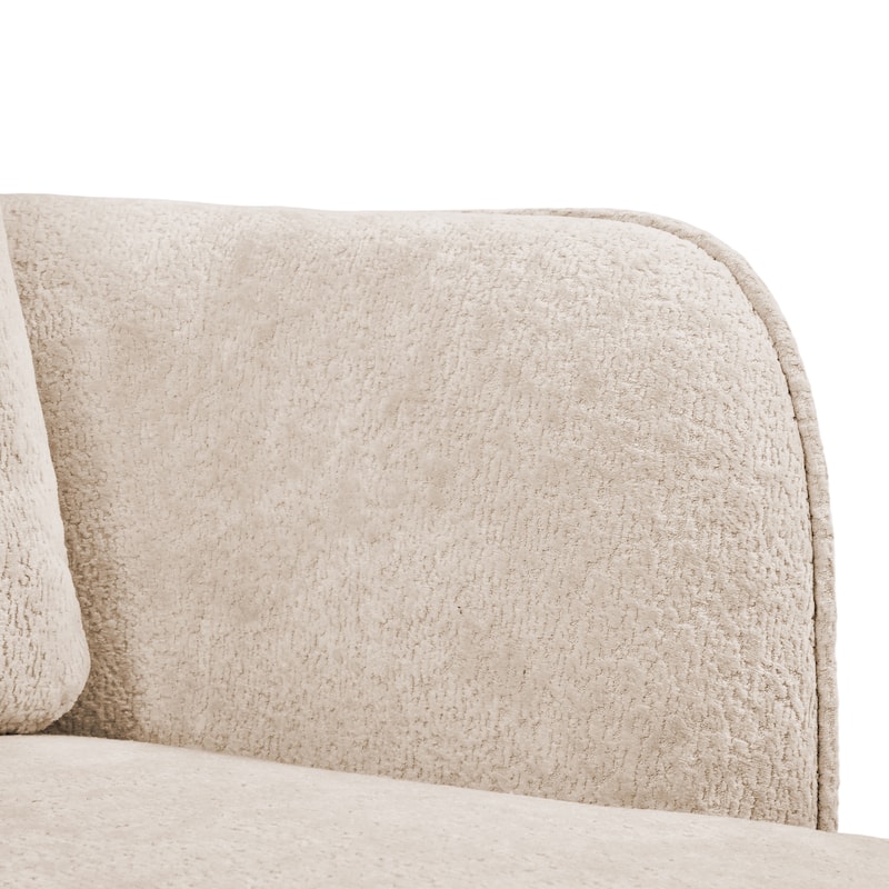 Set of 2 Comfortable Upholstered Swivel Chair with Soft Chenille and Wood Base