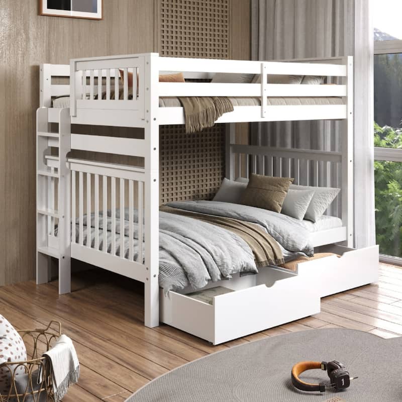Taylor & Olive Trillium Full over Full Bunk Bed, 2 Drawers