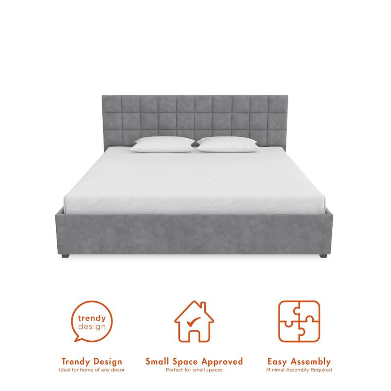 CosmoLiving Serena Upholstered Bed with Drawers