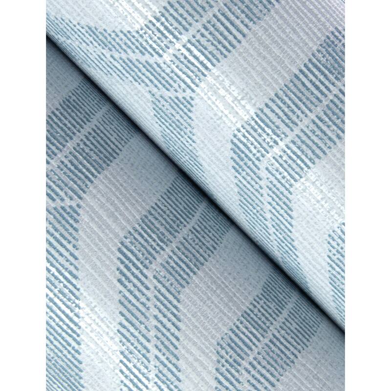 A-Street Prints Burton Light Blue Modern Ogee Wallpaper