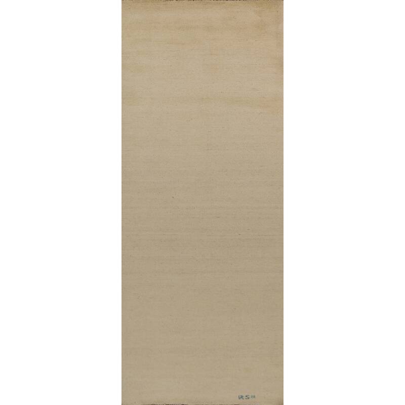 Modern Gabbeh Oriental Runner Rug Handmade Wool Carpet - 3'2"x 11'10"