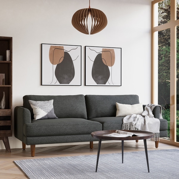 Grey mid century couch discount