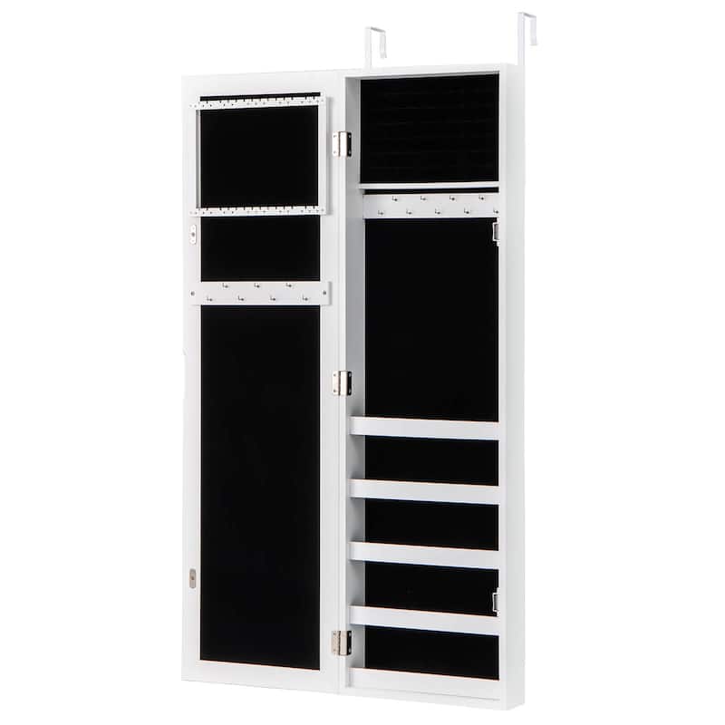 Costway Jewelry Cabinet Wall or Door Mounted Jewelry Armoire with