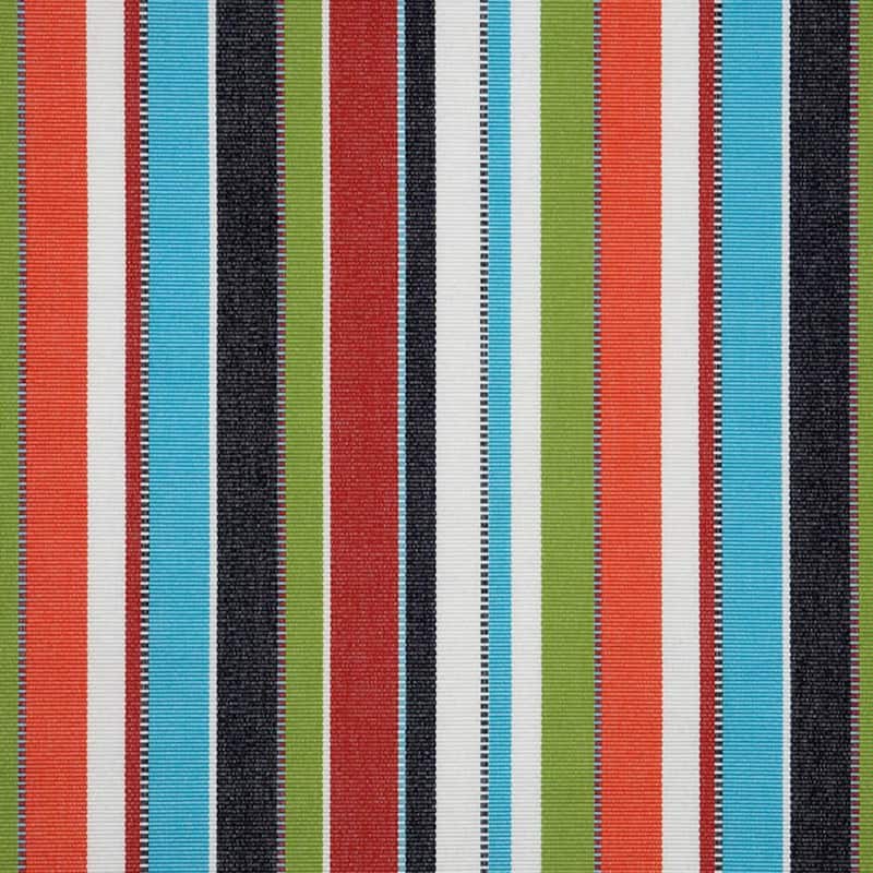 Sunbrella Stripe Fabric 1-Piece Indoor/Outdoor Lumbar Pillow, 22"W x 9"L, Maxim Classic - 22"W x 9"L