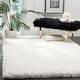 preview thumbnail 70 of 86, SAFAVIEH Bahija Handmade Luxe Shaggy 3 inch-thick Area Rug 4' x 4' Square - Ivory