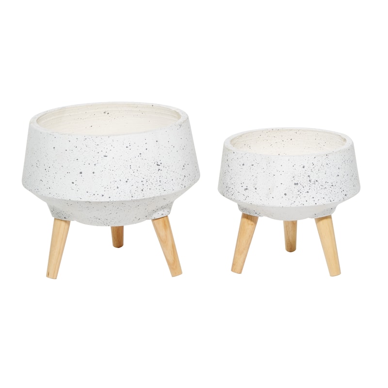 MgO Contemporary Planter (Set of 2) - S/2 10", 12"H