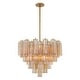 preview thumbnail 2 of 5, Addis 12 Light Aged Brass Chandelier - 26.75"W x 21.5"H x 26.75"D
