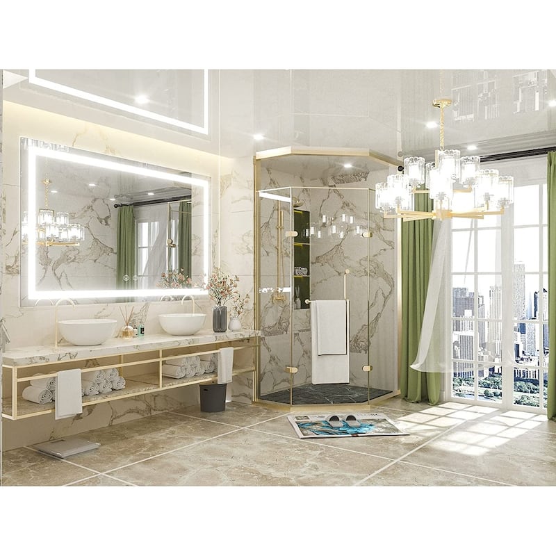 TETOTE LED Bathroom Vanity Wall Mirror, Dimmable and Anti-Fog