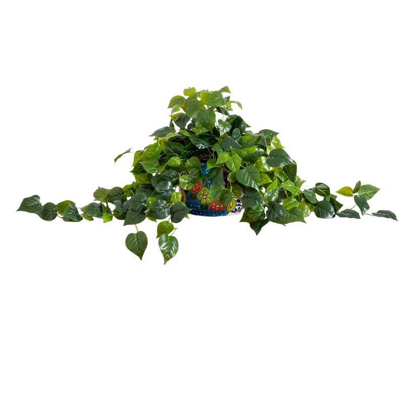 Philodendron Artificial Potted Plant - 42" - Green