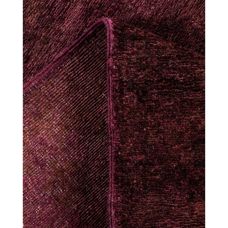 Contemporary Overdyed Wool Hand Knotted Runner - 3' 0" x 9' 6"