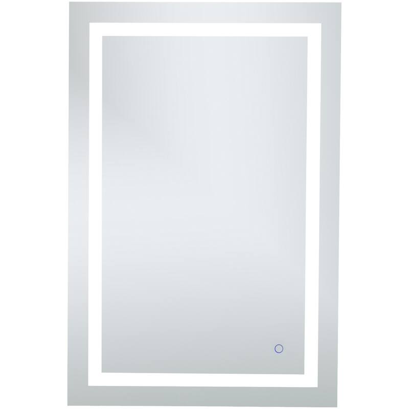 Elegant Lighting Helios 40" x 27" Rectangular Frameless Wall Mounted - Silver
