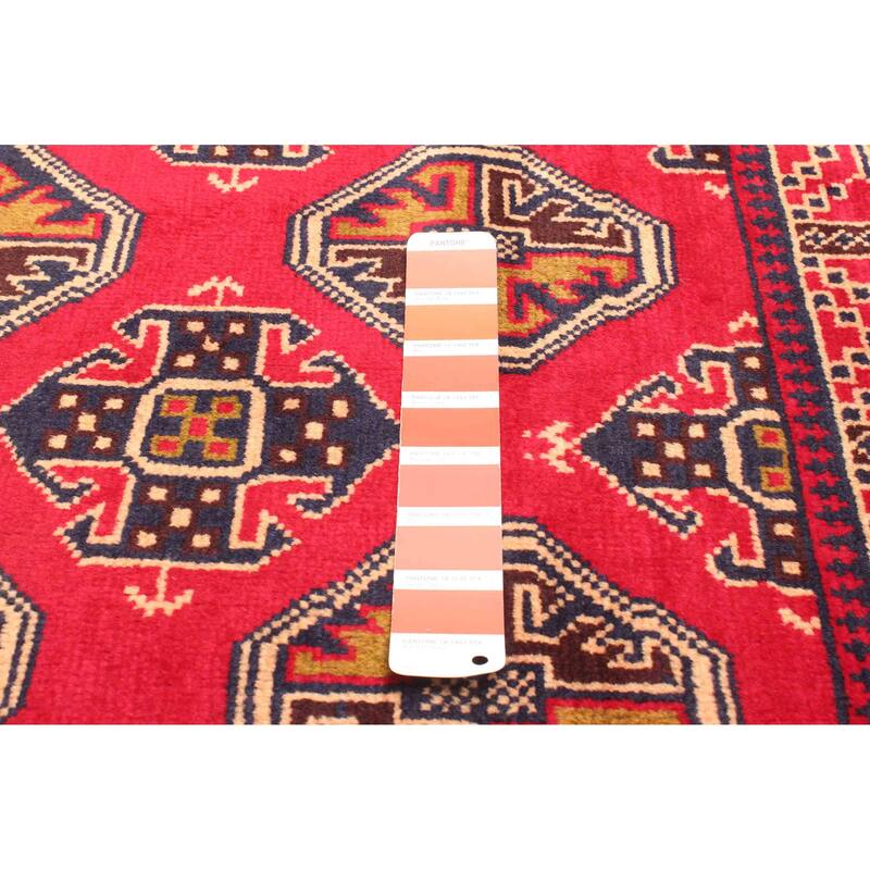 ECARPETGALLERY Hand-knotted Teimani Red Wool Rug - 2'9 x 4'9