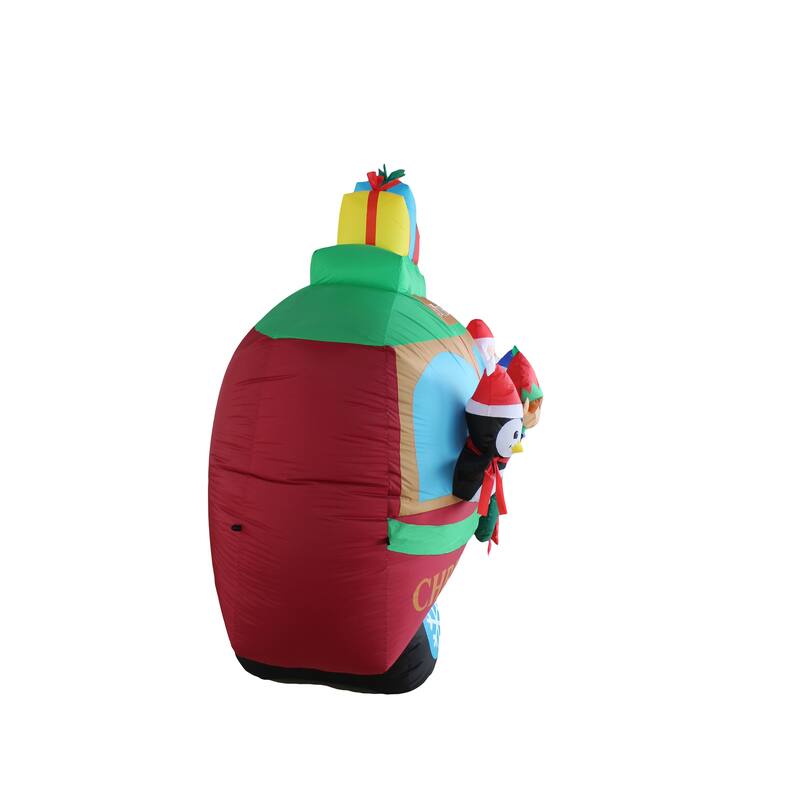 A Holiday Company 8ft Wide Christmas Caboose, 6 ft Tall, Multi