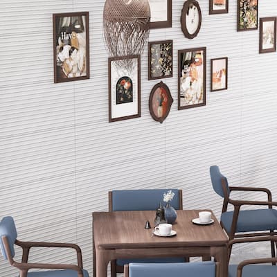 Merola Tile Lumiere Rythme Blanco 11-3/4" x 35-3/8" Ceramic Wall Tile