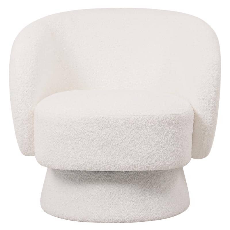Raze 31" Swivel Accent Armchair Upholstered in Boucle/Velvet/Linen Fabric with Plush Cushioning and Solid Wood Support