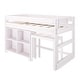 preview thumbnail 3 of 15, Max and Lily Farmhouse Twin-Size Low Loft with 4-Shelf Bookcase and Desk