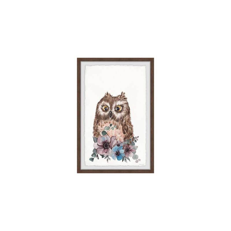 Owl Wall Art Framed Print - Medieval Majesty Canvas Painting for Home Decor - 24x36 Inch