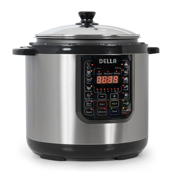 Della Pressure Cooker Electric XL Pot Cook / Slow Cook / Yogurt  Programmable (8-Quart) -Stainless Steel - Bed Bath & Beyond - 15874390