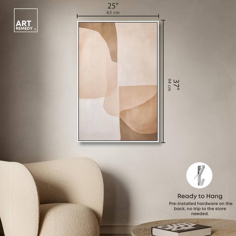 Forms in Beige II Canvas by Art Remedy