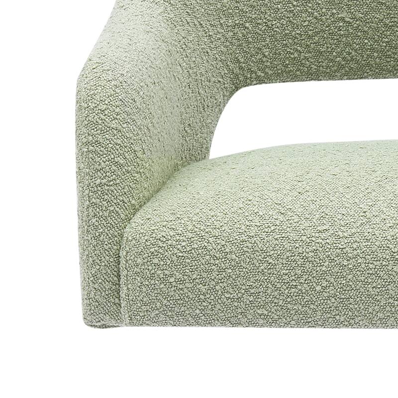 Boucle Polyester Upholstered Swivel Accent Chair - Stain Resistant
