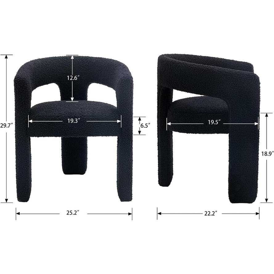 Modern Barrel Dining Chair, Upholstered Accent Side Chair