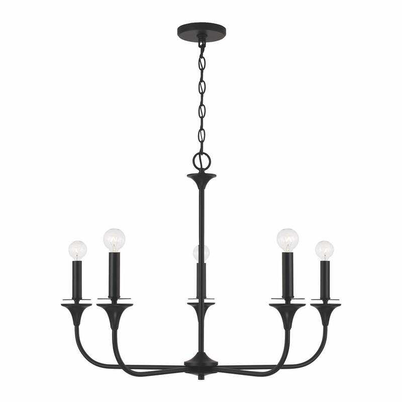 Presley 5-light Hanging Chandelier - Matte Black