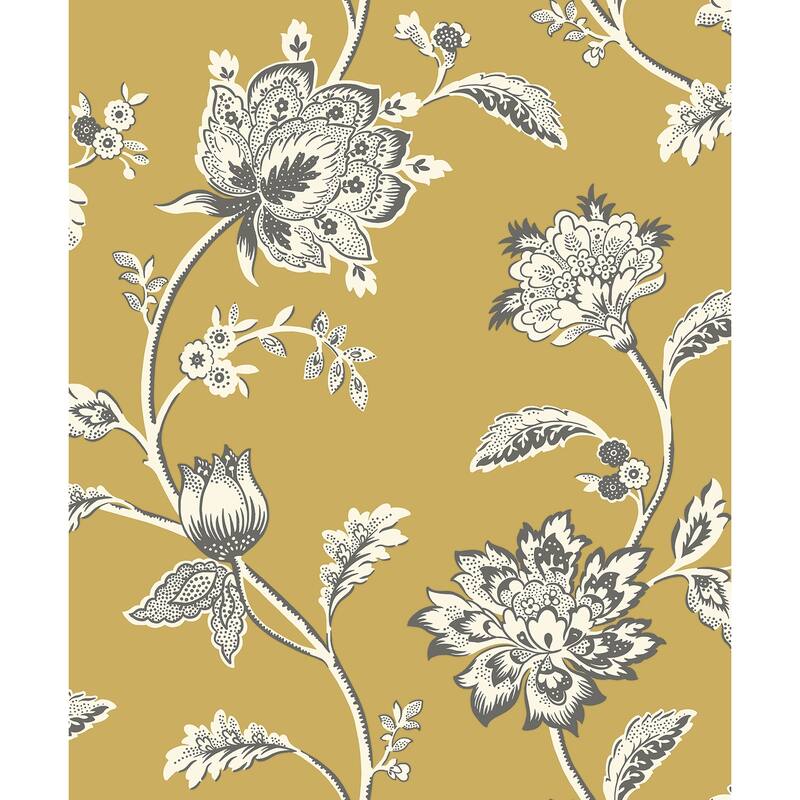 Fine Decor Juliette Mustard Jacobean Wallpaper