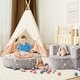 preview thumbnail 6 of 7, 2-in-1 Glow in the Dark Toddler Couch and Kids Chair for Playroom - 32" x 25" x 16"