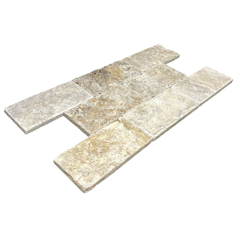 Philly Travertine 3" x 6" Tumbled Tile