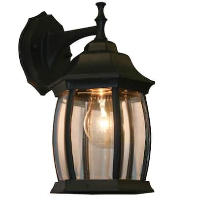 Waterdown Black 1-light Outdoor Wall Mount Fixture