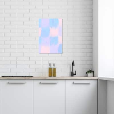 Wynwood Studio Canvas Abstract Pastel Colors Squares Blue and Pastel Blue Modern & Contemporary Wall Art Canvas Print
