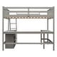 preview thumbnail 11 of 18, Modern Full Size Loft Bed With Shelves and Desk,No Box Spring Required for Bedroom