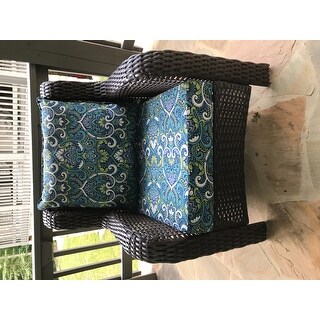 Arden Selections Sapphire Aurora Damask Outdoor Deep Seat Set