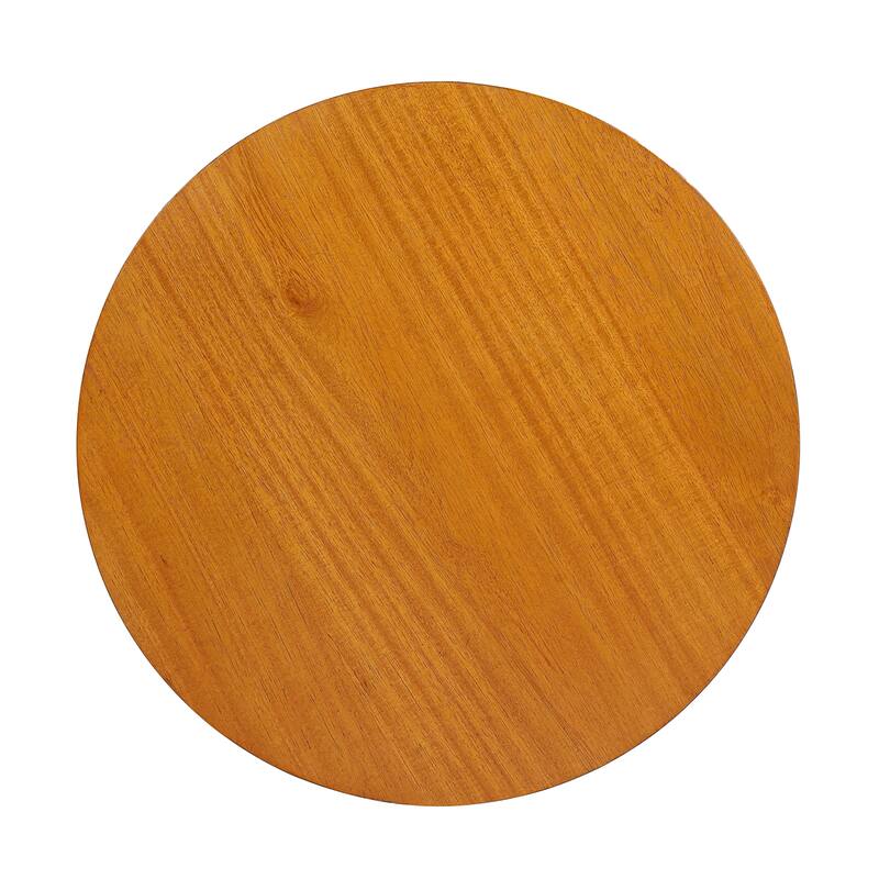 Christopher Knight Home - Elna Round Rubber Solid Wood Side Table in Natural Finish, Compact Modern Accent