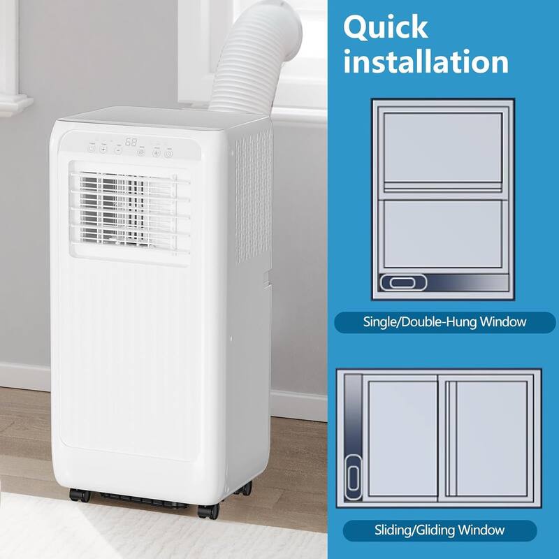 8000 BTU Portable Air Conditioner, 3 In 1 AC Unit for 350 Sq.Ft