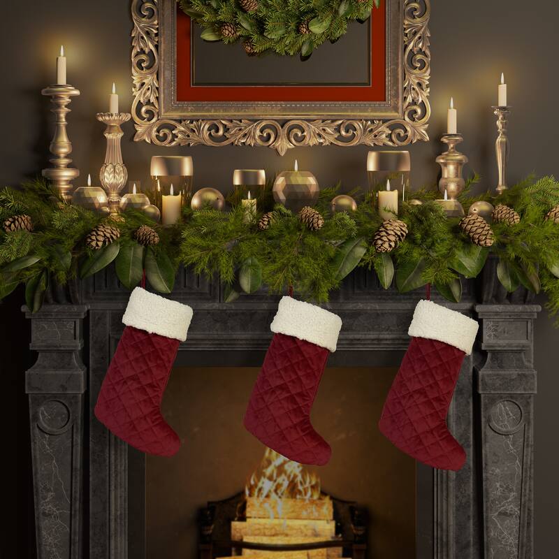 J. Queen New York Casey Sherpa Christmas Stocking