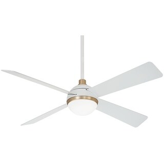 Minka Aire Orb Flat White 4 Blade 54 Inch Ceiling Fan With LED Light