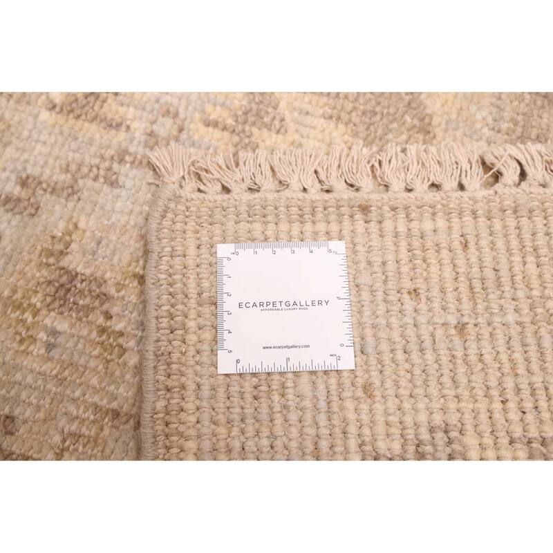 ECARPETGALLERY Hand-knotted Kavya Oushak Taupe Wool Rug - 7'10 x 9'10