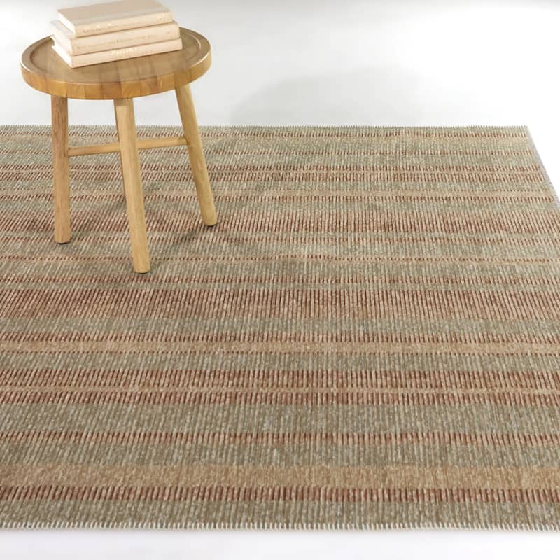 Chauncey Modern Striped Indoor/Outdoor Area Rug - 5'3" x 7' - Pink