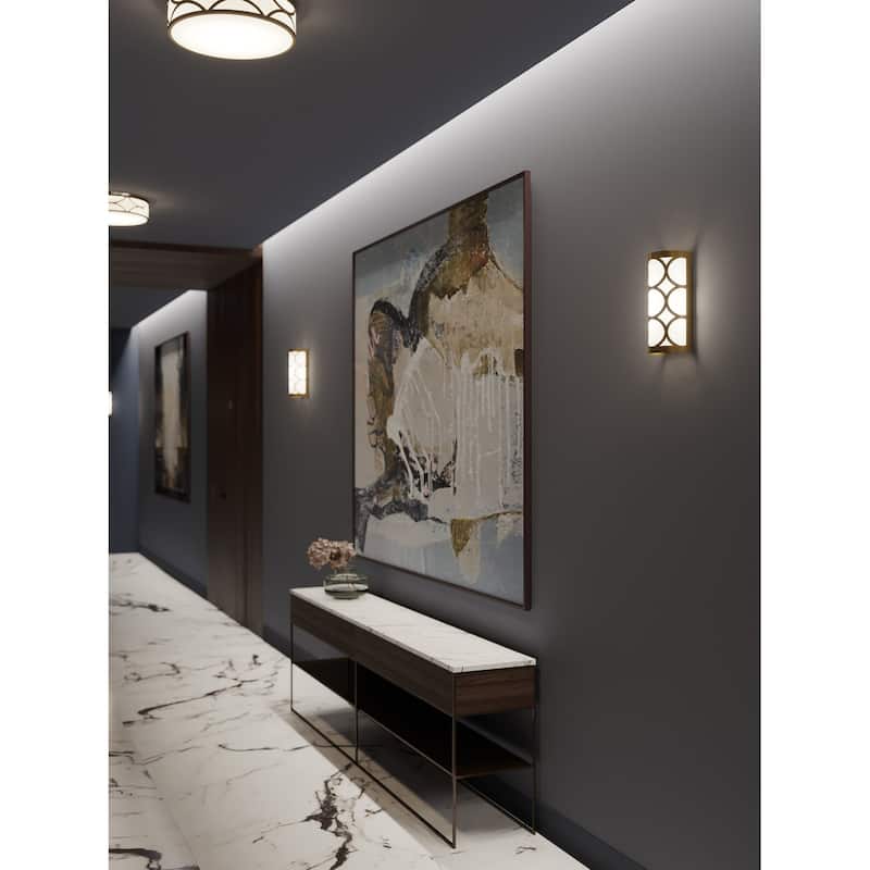 AFX LAKS0513LAJUD Lake 12" Tall LED Wall Sconce with White Acrylic
