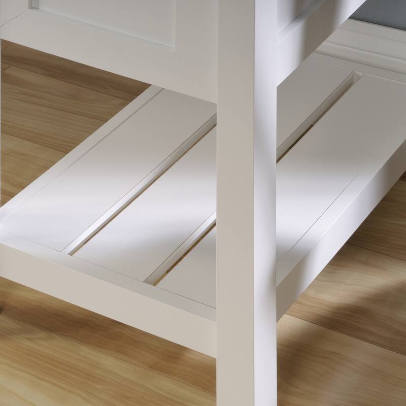 Engineered Wood Coastal Desk with Lateral File Cabinet Bundle