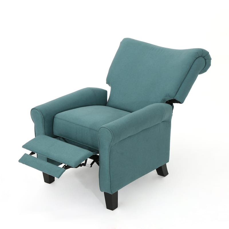 Roomfitters Manual Standard Recliner, Comfortable Lounge Chair for Living Room, Bedroom, Teal