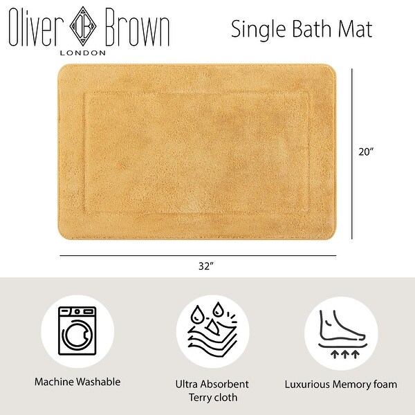 Oliver Brown Terry Memory Foam Bath Mat