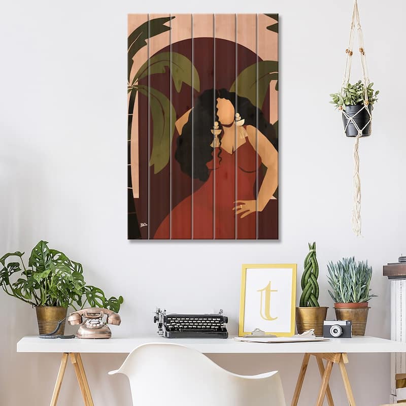 Camille Print On Wood by Bria Nicole - Multi-Color