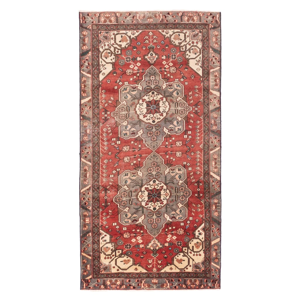 ECARPETGALLERY Hand-knotted Konya Anatolian Red Wool Rug - 4'9 x 9'7